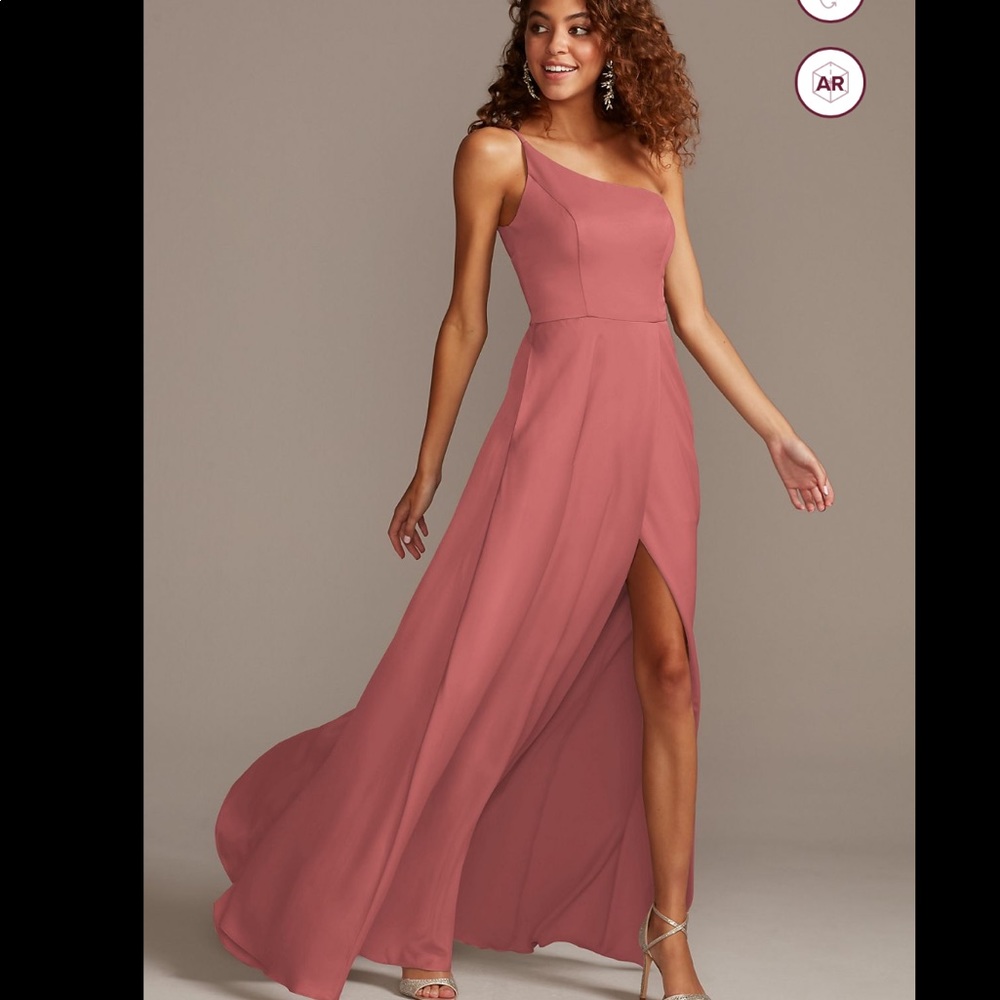 Crepe-Back Satin One-Shoulder Bridesmaid Dress